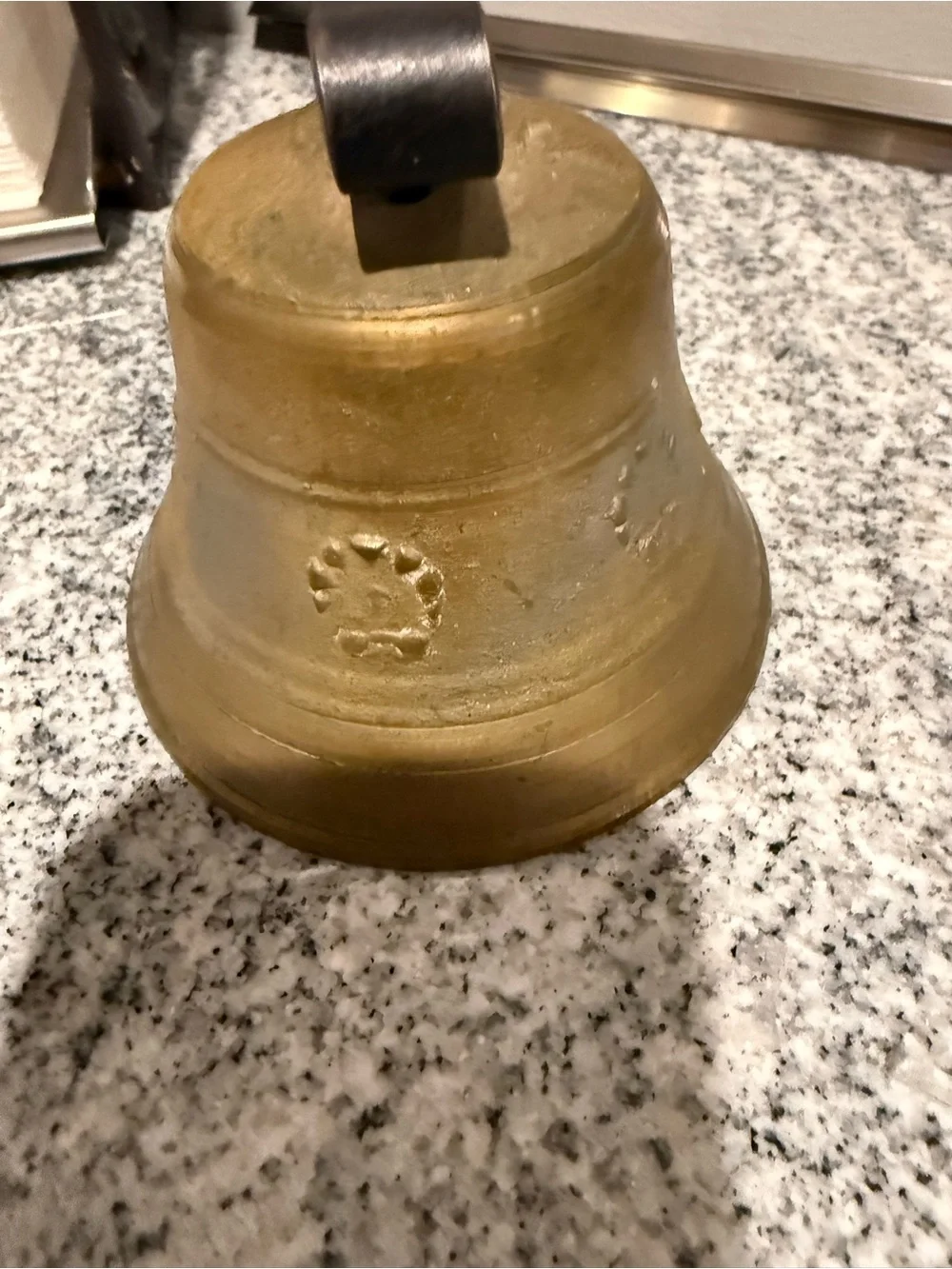 Swiss Brass Cowbell with Iron Handle